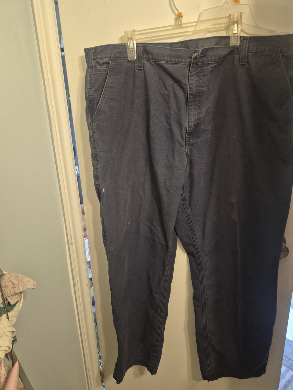 Carhartt Navy Straight-Leg Work Pants